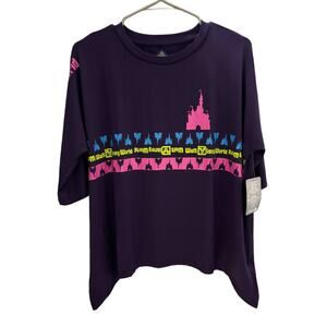 Disney‎ World Shirt Womens Large WDW Castle Short Sleeve Lightweight Purple Logo